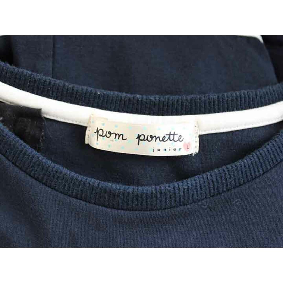 pom ponette(ポンポネット)の†ポンポネット/pom ponette†160cm 半袖ワンピース 紺 【中古】子供服 キッズ kids ジュニア 女の子 夏 824032 onepi キッズ/ベビー/マタニティのキッズ服女の子用(90cm~)(ワンピース)の商品写真