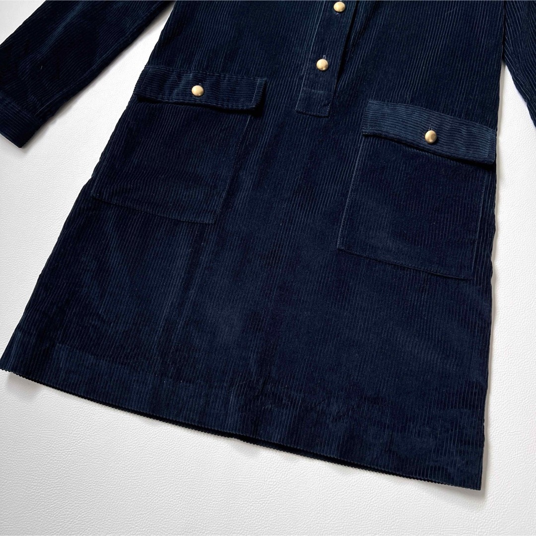 A.P.C(アーペーセー)のA.P.C. アーペーセー　シャツワンピース　コーデュロイ　ゴールドボタン レディースのワンピース(ひざ丈ワンピース)の商品写真