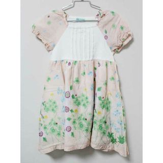 ハッカキッズ(hakka kids)の《ハッカ/HAKKA kids》110cm 半袖ワンピース ピンク×白【中古】子供服 キッズ kids 女の子 夏 205032 onepi(ワンピース)