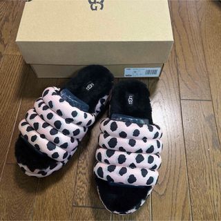 アグ(UGG)の試着のみ/ugg アグ/アニマル柄　ファーサンダル/US7 24〜25センチ(サンダル)