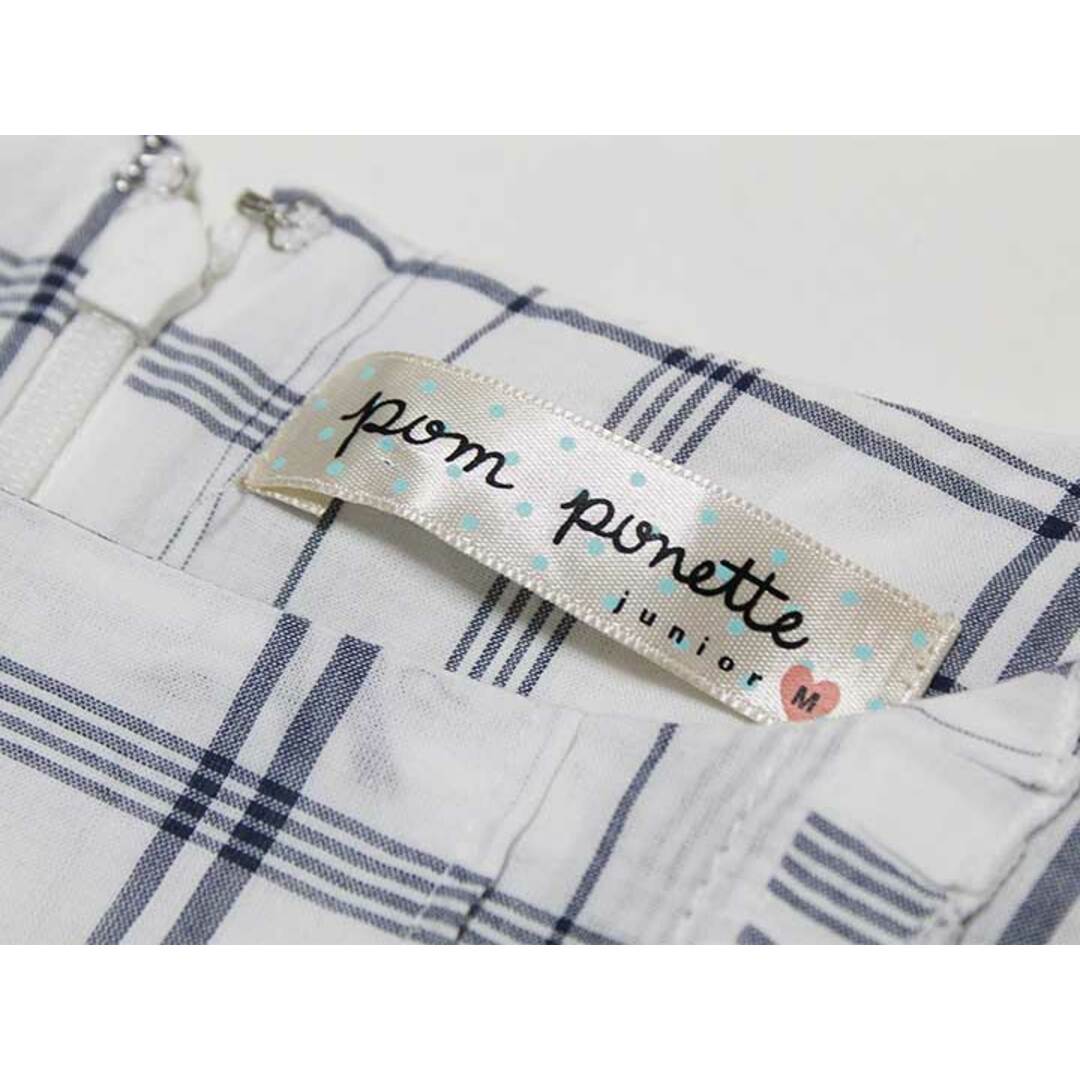 pom ponette(ポンポネット)の‡ポンポネット/pom ponette‡150cm ノースリーブワンピース 白×紺【中古】子供服 キッズ kids ジュニア 女の子 夏 524032 onepi キッズ/ベビー/マタニティのキッズ服女の子用(90cm~)(ワンピース)の商品写真