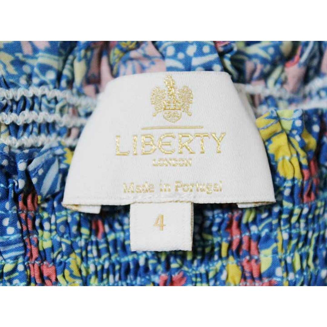 《リバティ/LIBERTY》104cm ノースリーブワンピース ブルー系【中古】子供服 キッズ kids 女の子 夏 905032 onepi キッズ/ベビー/マタニティのキッズ服女の子用(90cm~)(ワンピース)の商品写真