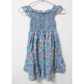 《リバティ/LIBERTY》104cm ノースリーブワンピース ブルー系【中古】子供服 キッズ kids 女の子 夏 905032 onepi(ワンピース)