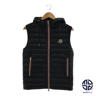 モンクレール(MONCLER)のMONCLER モンクレール NAPLES GILET 薄手 ダウン ベスト 黒 ブラック アパレル メンズ サイズ0 服(ダウンベスト)