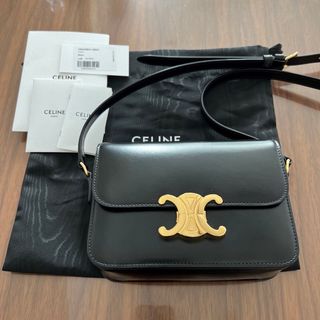 セリーヌ(celine)のCELINE ティーントリオンフ ショルダーバッグ ブラック(ショルダーバッグ)