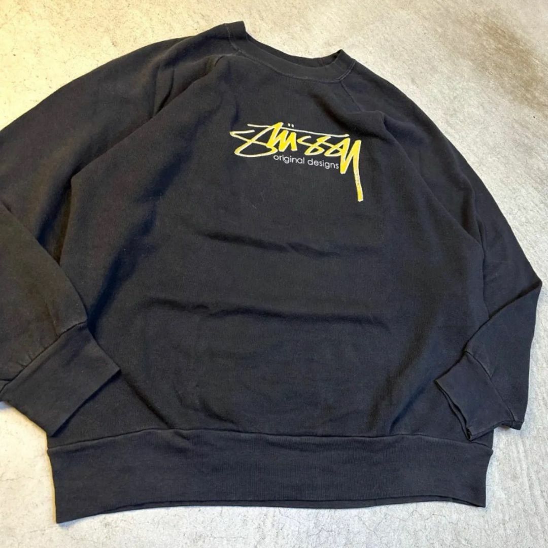 STUSSY(ステューシー)の90s  オールドステューシー OLD STUSSY  黒 スウェット メンズのトップス(スウェット)の商品写真