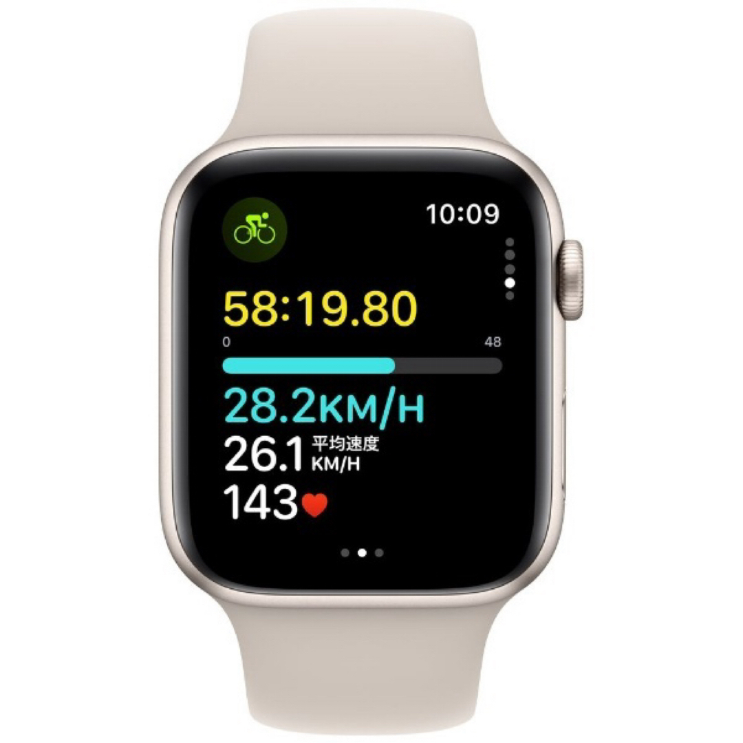 Apple Watch(アップルウォッチ)のApple Watch SE (Gen2) 40mmGPS+セルラースターライト スマホ/家電/カメラのスマホ/家電/カメラ その他(その他)の商品写真