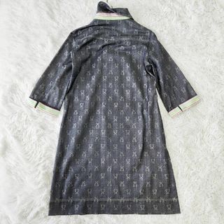 LEONARD - 美品 レオナール デニムワンピース 9R M～L シルク 総柄