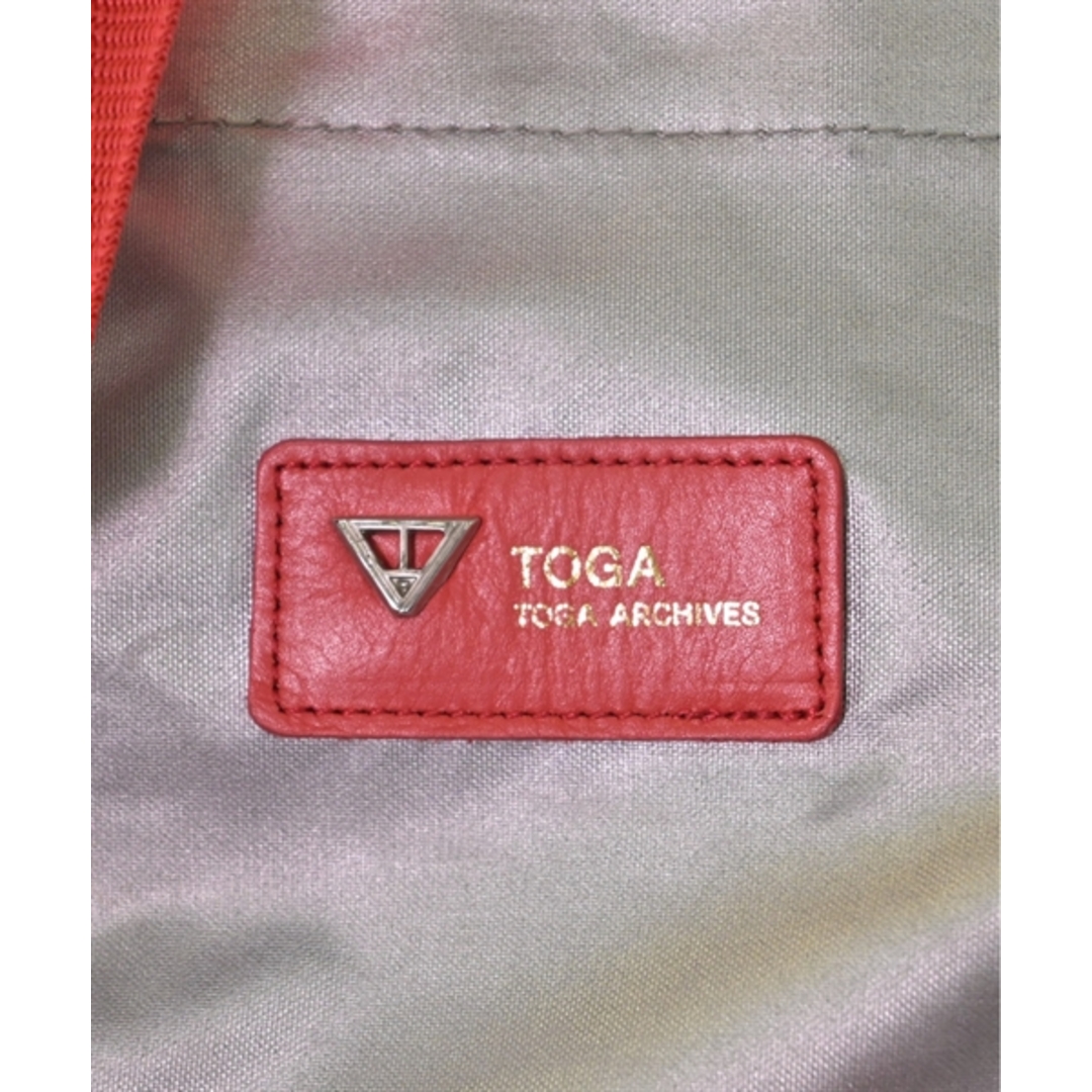 TOGA(トーガ)のTOGA トーガ トートバッグ - 赤x白 【古着】【中古】 レディースのバッグ(トートバッグ)の商品写真