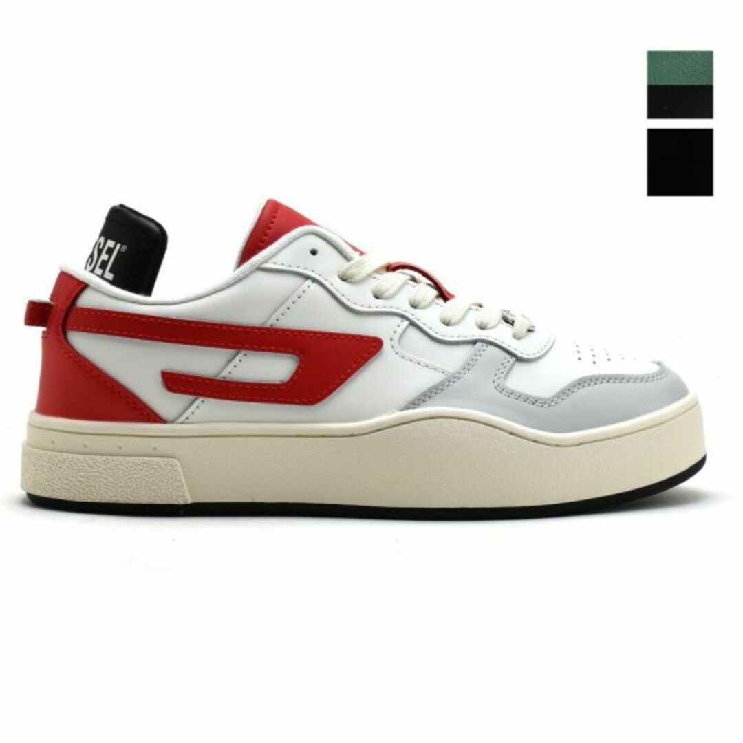 DIESEL(ディーゼル)の【WHITE/RED】ディーゼル スニーカー メンズ ローカット シューズ 靴 レザー ホワイト レッド グリーン ブラックDIESEL S-UKIYO LOW【送料無料】 メンズの靴/シューズ(スニーカー)の商品写真