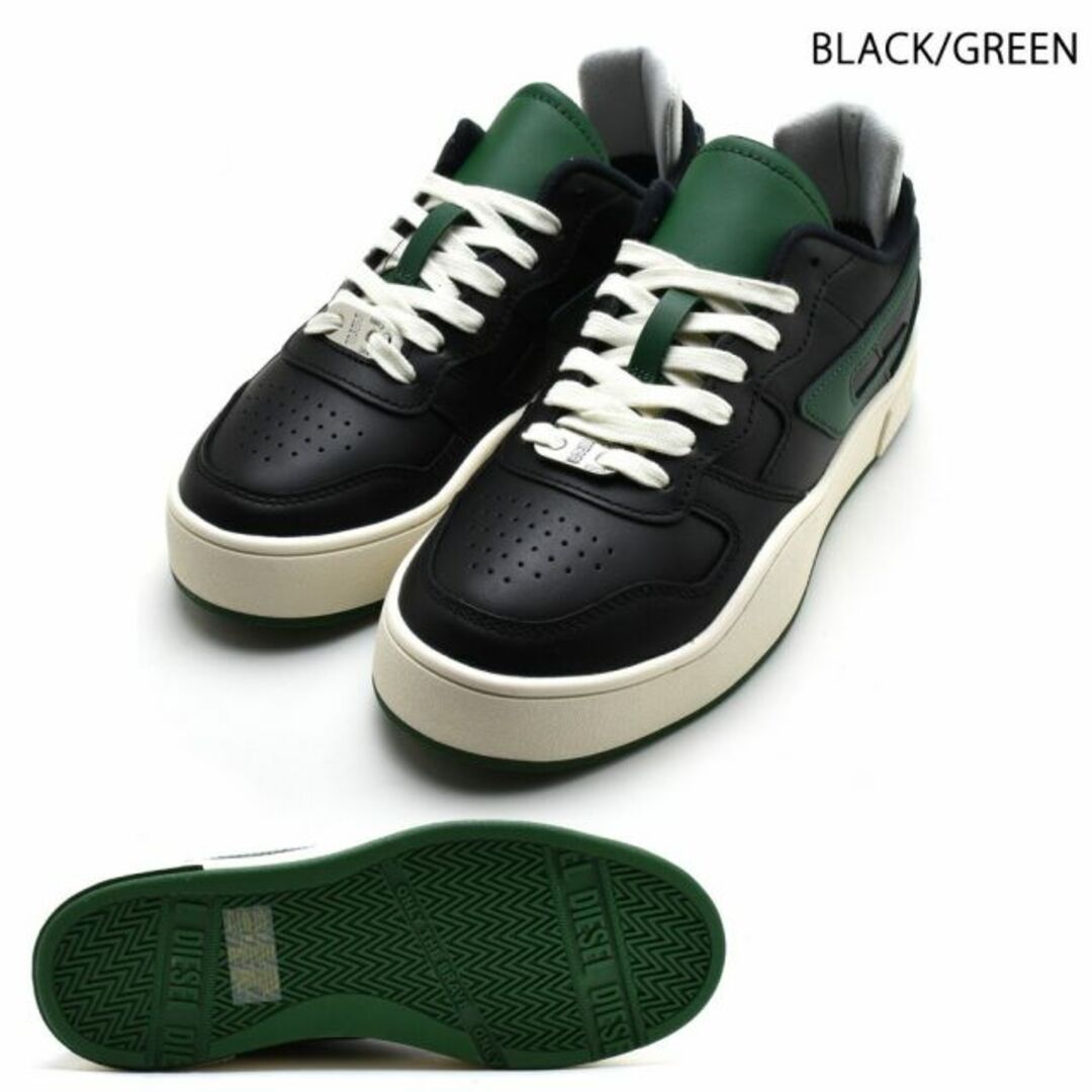 DIESEL(ディーゼル)の【BLACK/GREEN】ディーゼル スニーカー メンズ ローカット シューズ 靴 レザー ホワイト レッド グリーン ブラックDIESEL S-UKIYO LOW【送料無料】 メンズの靴/シューズ(スニーカー)の商品写真