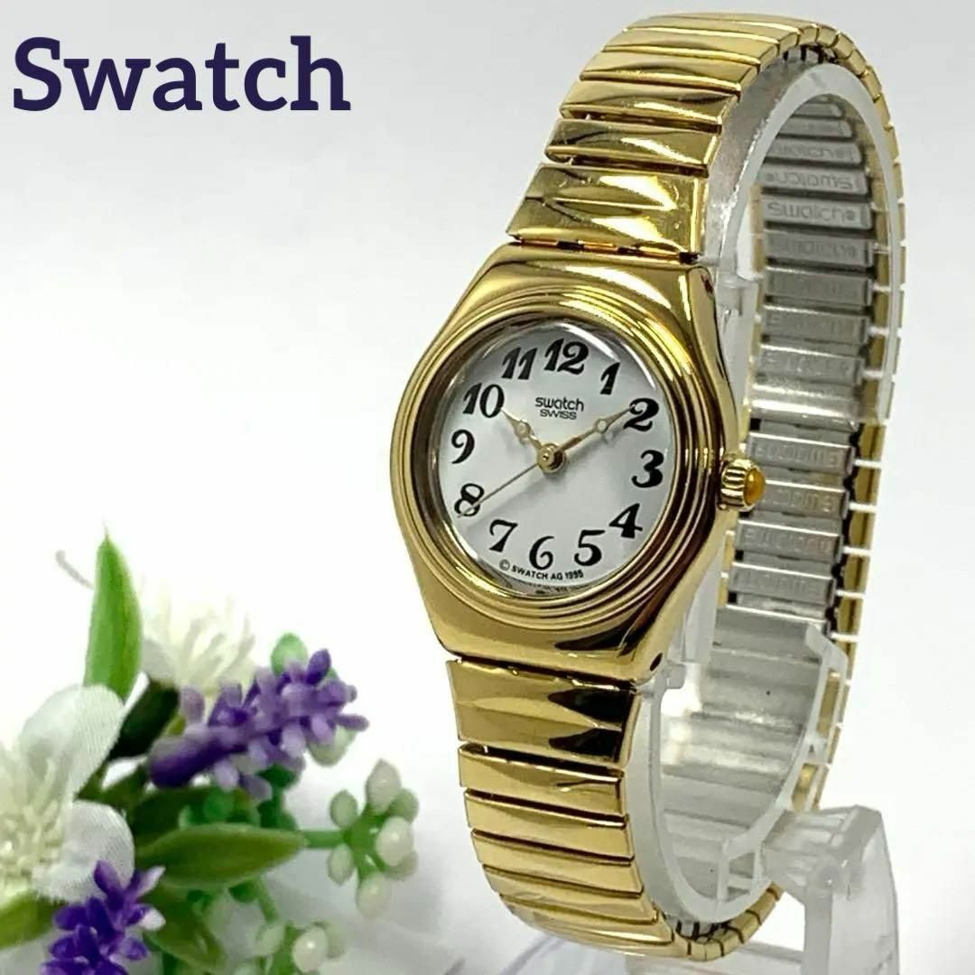 swatch - 281 稼働品 Swatch スウォッチ SWISS レディース 腕時計 蛇腹