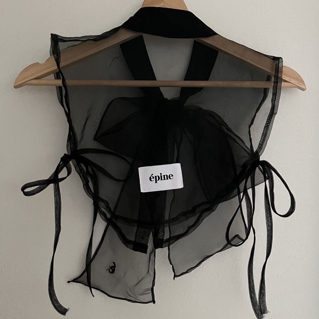 épine(エピヌ)のé ribbon organdy black レディースのアクセサリー(つけ襟)の商品写真