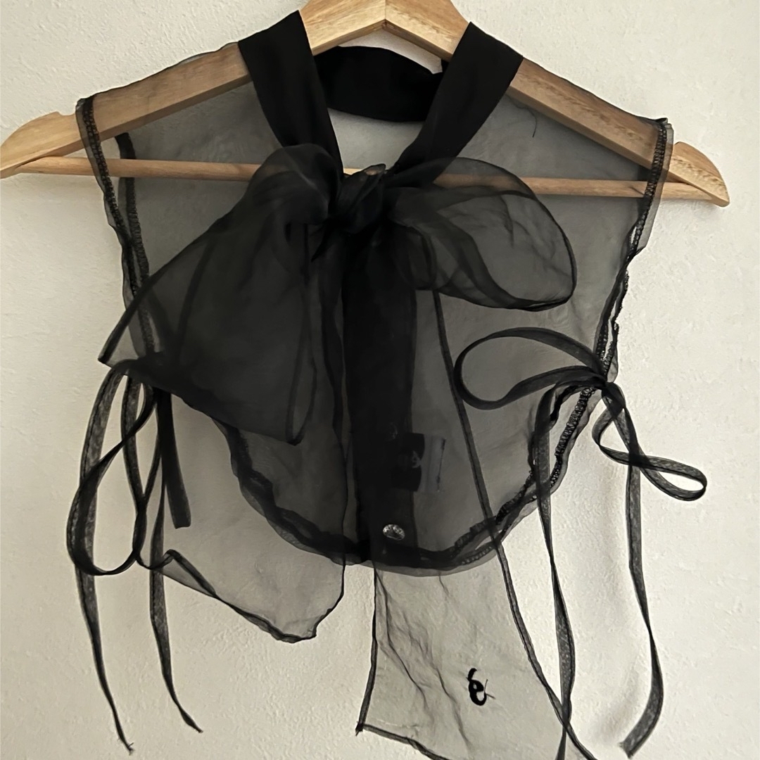 épine(エピヌ)のé ribbon organdy black レディースのアクセサリー(つけ襟)の商品写真