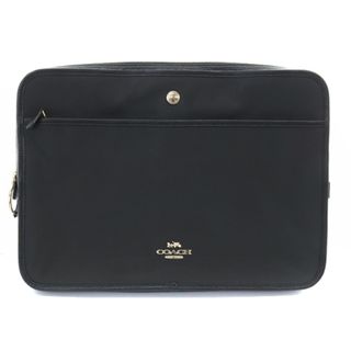 コーチ(COACH)のコーチ エリス ラップトップ スリーブ PCバッグ ロゴ 黒 CK074(クラッチバッグ)