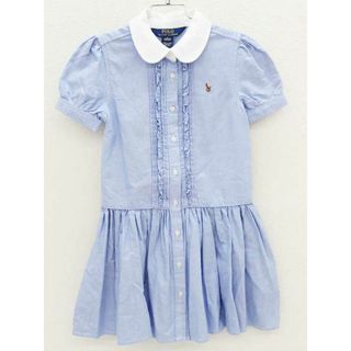 ラルフローレン(Ralph Lauren)の[ラルフローレン/Ralph Lauren]115cm 半袖シャツワンピース 水色【中古】子供服 キッズ kids 女の子 夏 217022 onepi(ワンピース)