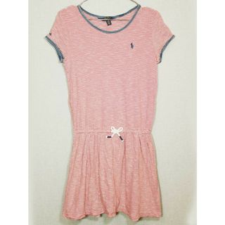 ラルフローレン(Ralph Lauren)の[ラルフローレン/Ralph Lauren]150cm 半袖ワンピース 赤×白【中古】子供服 キッズ kids ジュニア 女の子 夏 216032 onepi(ワンピース)