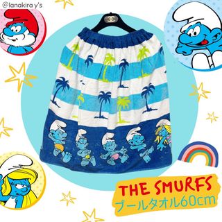 The Smurfs - レア　タグ付き　THE SMURFS スマーフ　プールタオル　ラップタオル　