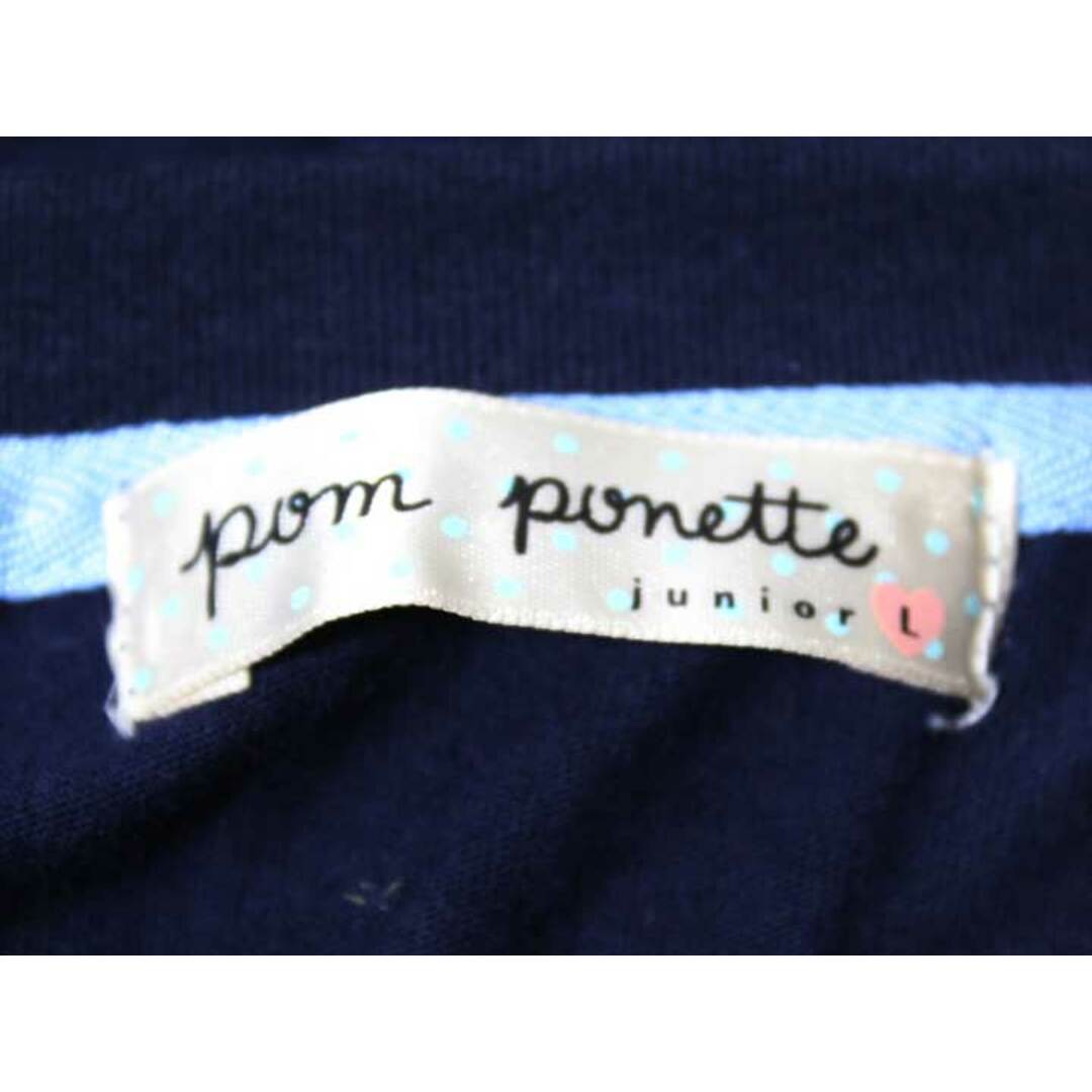 pom ponette(ポンポネット)の《ポンポネット/pom ponette》160cm 半袖ワンピース 紺【中古】子供服 キッズ kids ジュニア 女の子 夏 524032 onepi キッズ/ベビー/マタニティのキッズ服女の子用(90cm~)(ワンピース)の商品写真