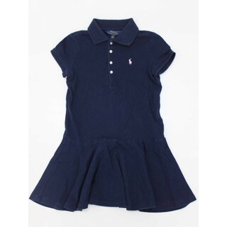 ラルフローレン(Ralph Lauren)の♪ラルフローレン/Ralph Lauren♪115cm 半袖ポロシャツワンピース 紺【中古】子供服 キッズ kids 女の子 夏 217022 onepi(ワンピース)