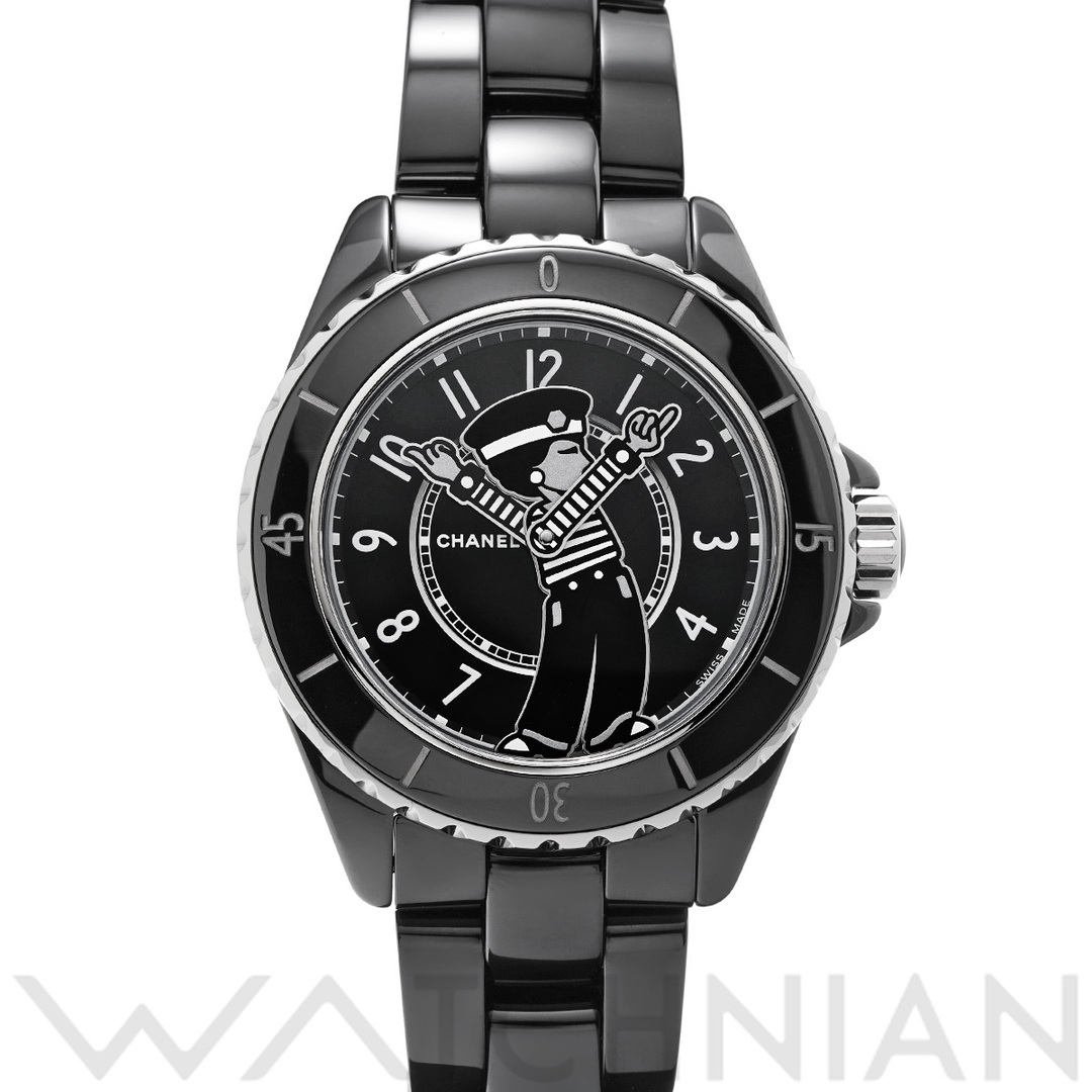 CHANEL(シャネル)の中古 シャネル CHANEL H7609 ブラックラッカー メンズ 腕時計 メンズの時計(腕時計(アナログ))の商品写真