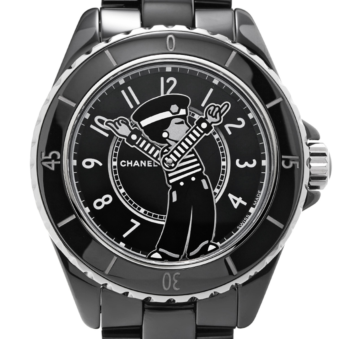 CHANEL(シャネル)の中古 シャネル CHANEL H7609 ブラックラッカー メンズ 腕時計 メンズの時計(腕時計(アナログ))の商品写真