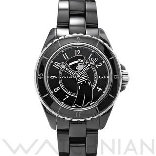 シャネル(CHANEL)の中古 シャネル CHANEL H7609 ブラックラッカー メンズ 腕時計(腕時計(アナログ))