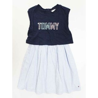 トミーヒルフィガー(TOMMY HILFIGER)の《トミーヒルフィガー/TOMMY HILFIGER》110cm ノースリーブワンピース 水色×白系【中古】子供服 キッズ kids 女の子 夏 126022 onepi(ワンピース)