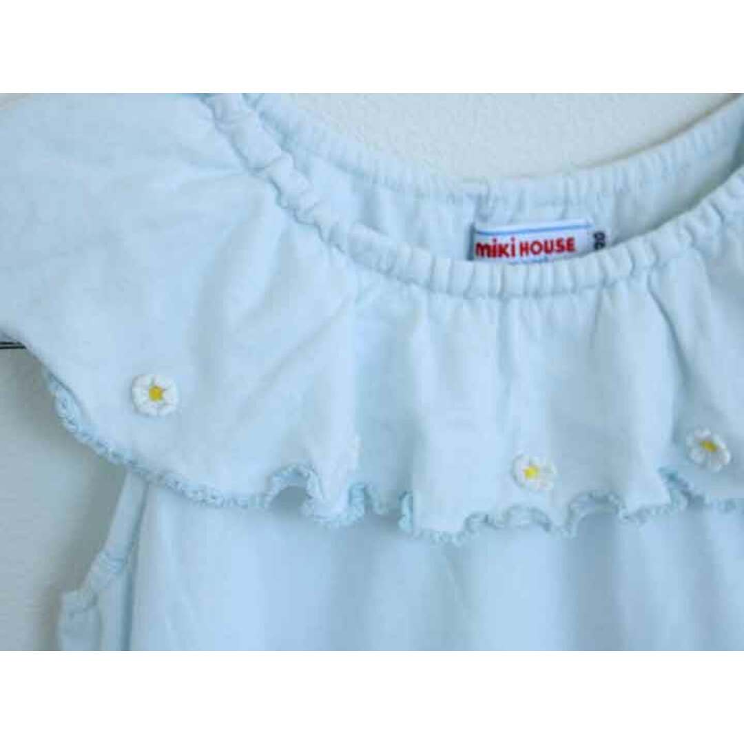 mikihouse(ミキハウス)の†ミキハウス/MIKIHOUSE†120cm 半袖ワンピース 水色×紺【中古】子供服 キッズ kids  女の子 夏 824032 onepi キッズ/ベビー/マタニティのキッズ服女の子用(90cm~)(ワンピース)の商品写真