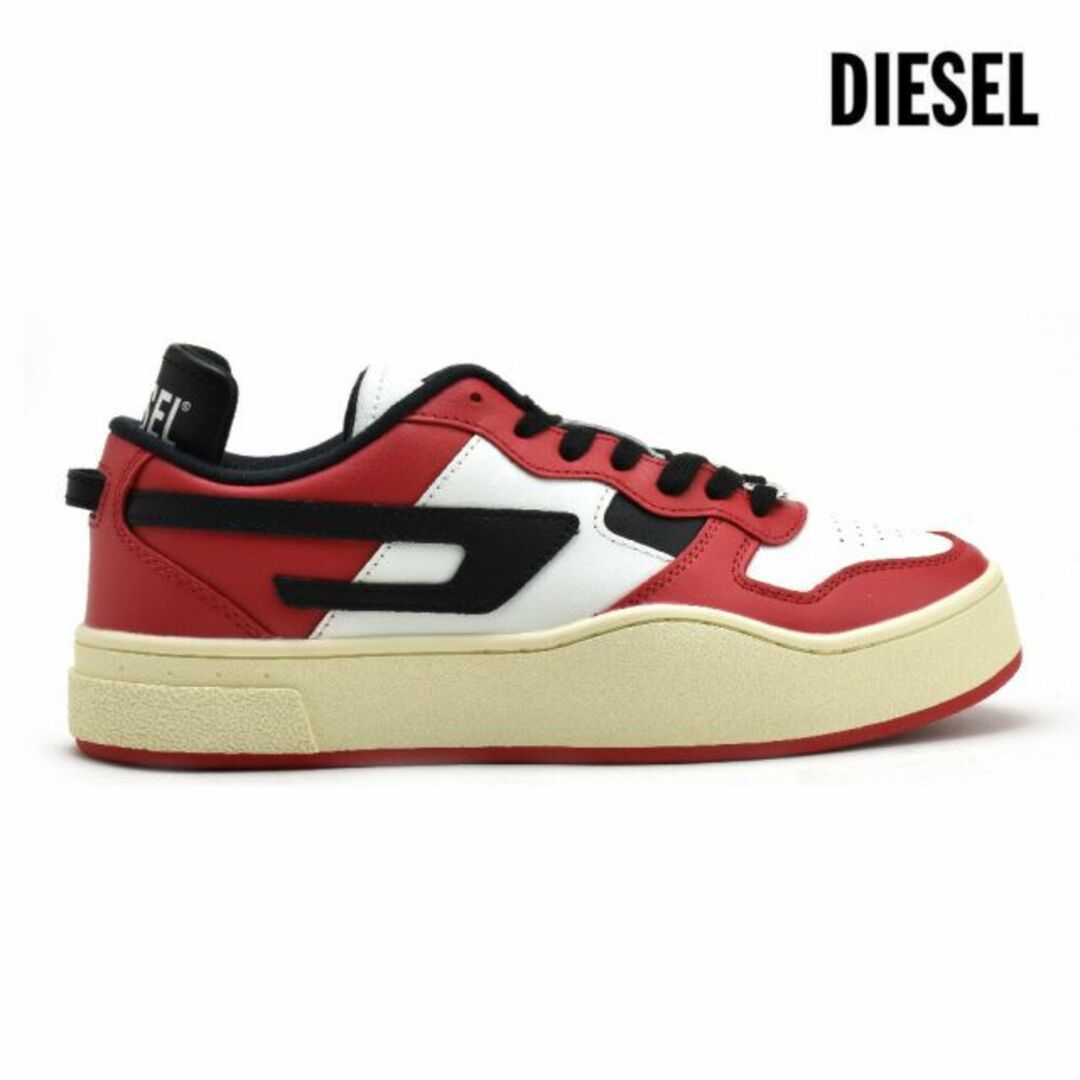 DIESEL(ディーゼル)の【RED/WHITE】ディーゼル スニーカー メンズ ローカット レザー レッド ホワイト DIESEL S-UKIYO LOW【送料無料】 メンズの靴/シューズ(スニーカー)の商品写真