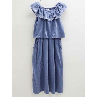 ポンポネット(pom ponette)の◇ポンポネット/pom ponette◇160cm 半袖ワンピース/ノースリーブワンピース インディゴブルー【中古】子供 キッズ kids ジュニア 女の子 夏 815032 onepi(ワンピース)