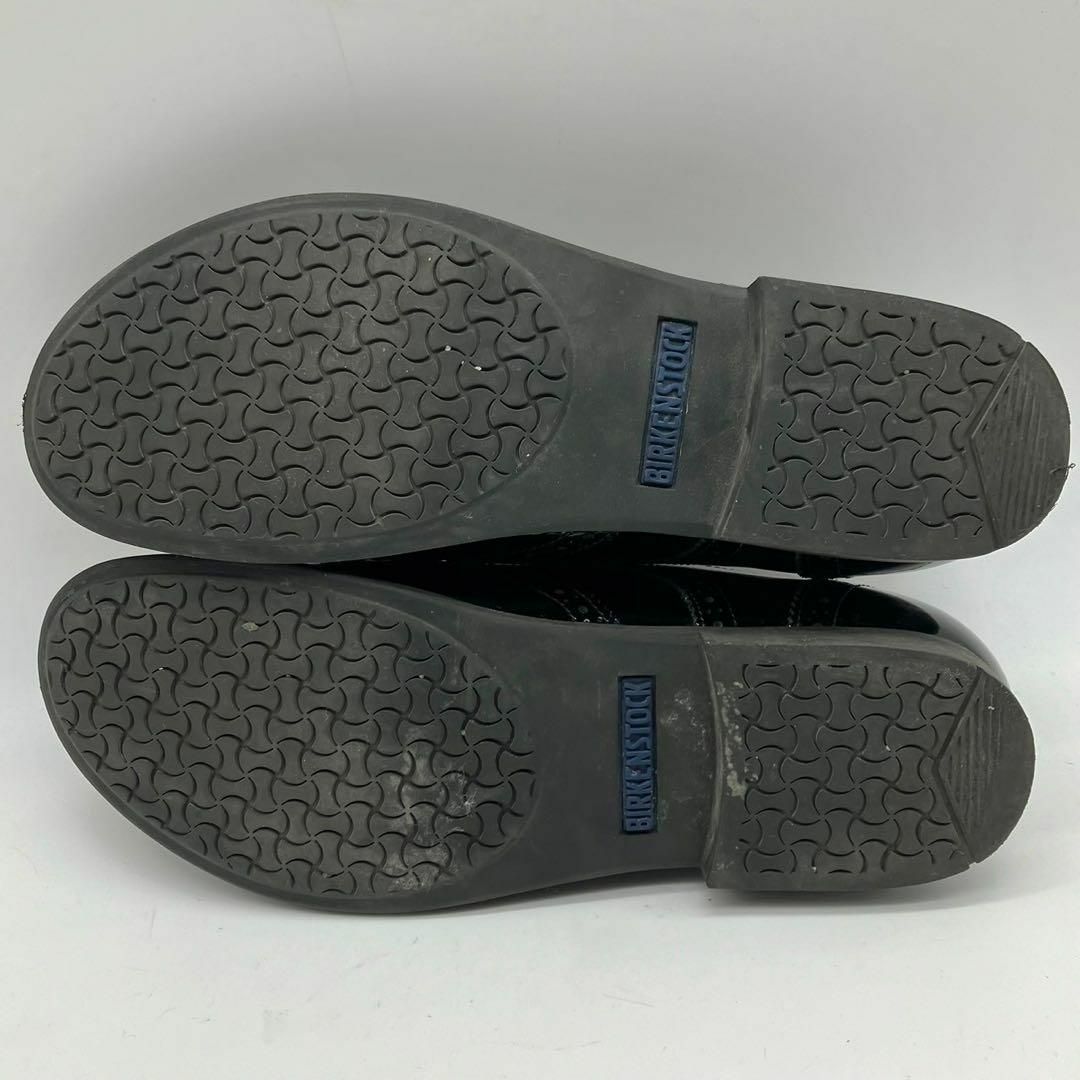 BIRKENSTOCK(ビルケンシュトック)の★美品 ビルケンシュトック ララミー ウイングチップ 革靴 エナメル 黒 26 レディースの靴/シューズ(ローファー/革靴)の商品写真