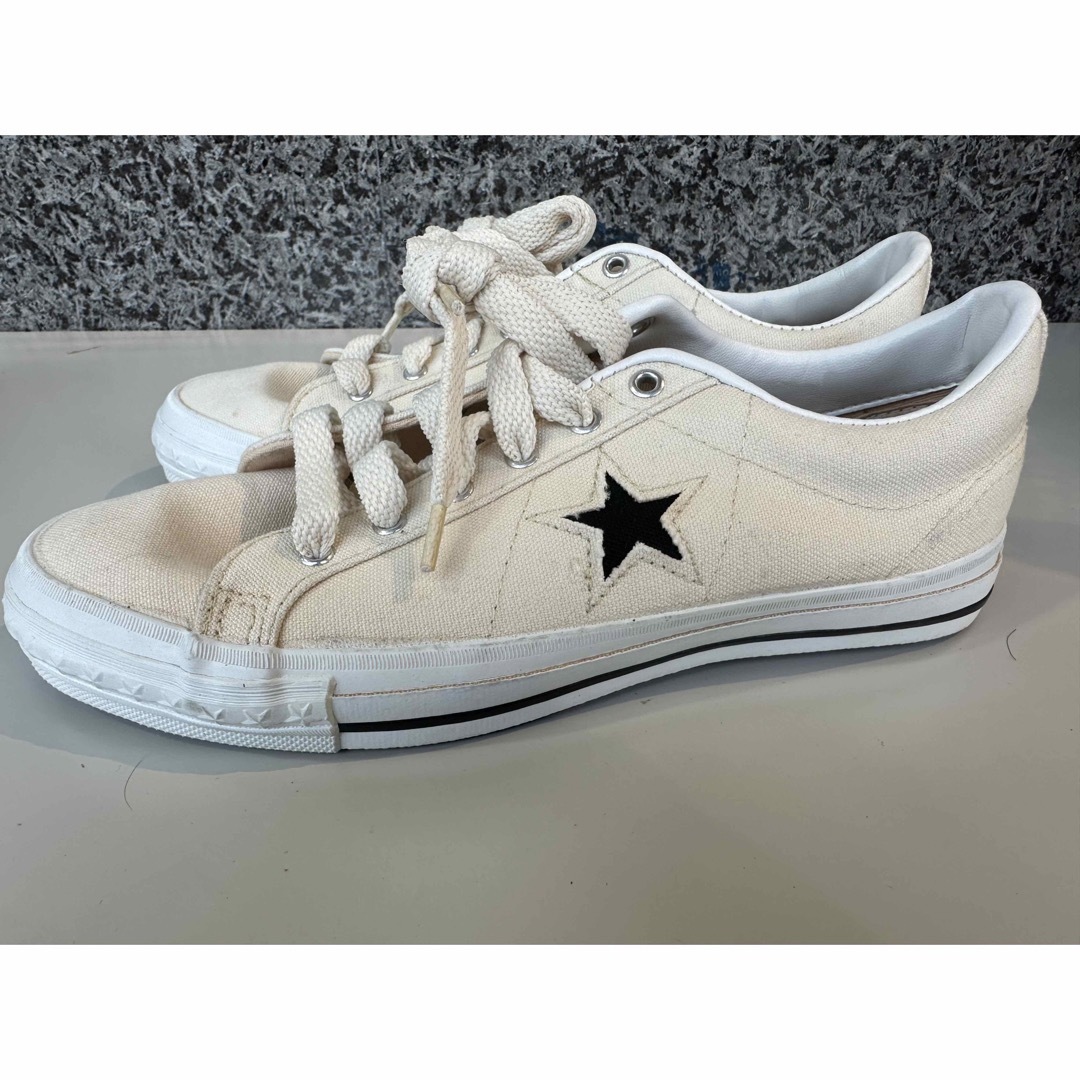 CONVERSE(コンバース)の90s USA製 コンバース ワンスター 白キャンバス 26.5センチ 美品 メンズの靴/シューズ(スニーカー)の商品写真