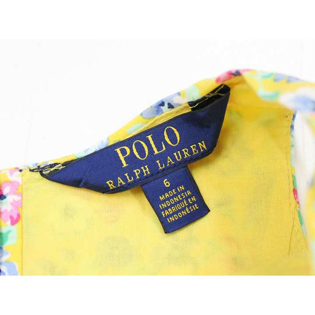 Ralph Lauren(ラルフローレン)の◇ラルフローレン/Ralph Lauren◇120cm ノースリーブワンピース 黄×マルチカラー【中古】子供服 キッズ kids 女の子 夏 407032 onepi キッズ/ベビー/マタニティのキッズ服女の子用(90cm~)(ワンピース)の商品写真