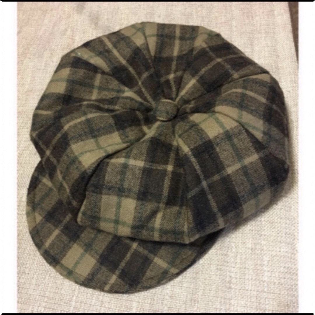 秋冬チェックキャスケット レディースの帽子(キャスケット)の商品写真