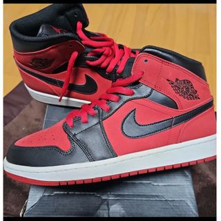 エアジョーダン1　MID　ブレッド　BRED　28cm(スニーカー)