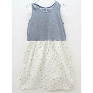 シップス(SHIPS)の▽シップス/SHIPS kids▽140cm ノースリーブワンピース グレー×オフホワイト【中古】子供服 キッズ kids ジュニア 女の子 夏 516022 onepi(ワンピース)