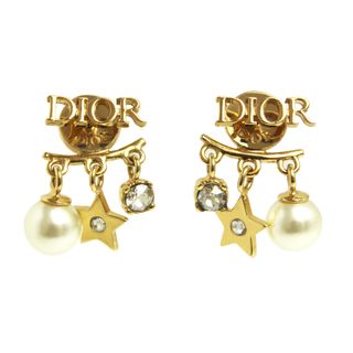 クリスチャンディオール(Christian Dior)のクリスチャンディオール ディオレボリューション スター 星 ピアス メタル クリスタル パール ゴールド E1169DVORS 箱付 Christian Dior（新品・未使用品）(ピアス)