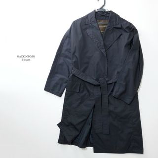 MACKINTOSH - 美品★マッキントッシュ ナイロン ボタンなし トレンチコート ブラック