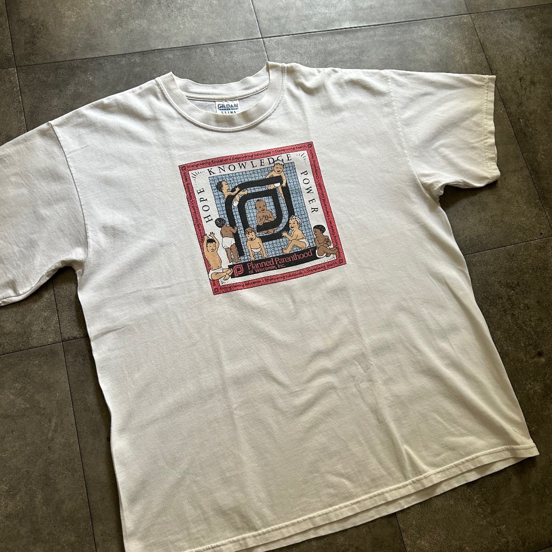 GILDAN(ギルタン)のGILDAN 企業tシャツ ホワイト XL グッドプリント メンズのトップス(Tシャツ/カットソー(半袖/袖なし))の商品写真