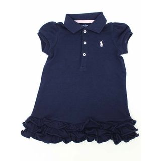 ラルフローレン(Ralph Lauren)の♪ラルフローレン/Ralph Lauren♪80cm 半袖ポロシャツワンピース 紺【中古】子供服 キッズ kids ベビー服 baby 女の子 夏 217022 onepi(ワンピース)