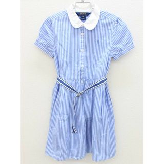 ラルフローレン(Ralph Lauren)の♪ラルフローレン/Ralph Lauren♪125cm 半袖シャツワンピース 水色×白【中古】子供服 キッズ kids 女の子 夏 217022 onepi(ワンピース)