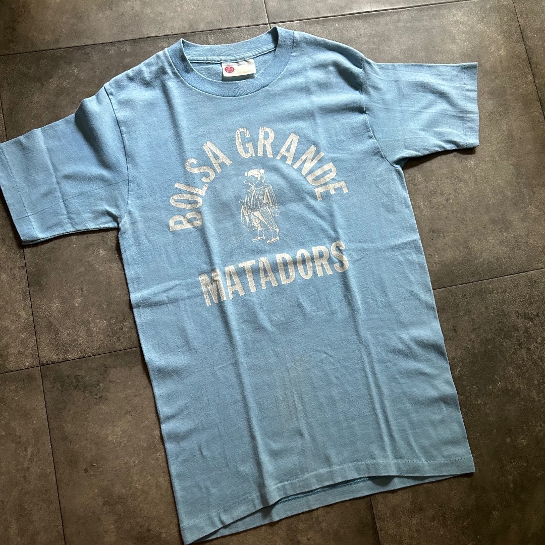 70s sears シアーズ tシャツ 水色 M バックプリント メンズのトップス(Tシャツ/カットソー(半袖/袖なし))の商品写真