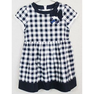 ミキハウス(mikihouse)の[ミキハウス/mikihouse]120cm 半袖ワンピース 濃紺×白【中古】子供服 キッズ kids 女の子 夏 424032 onepi(ワンピース)