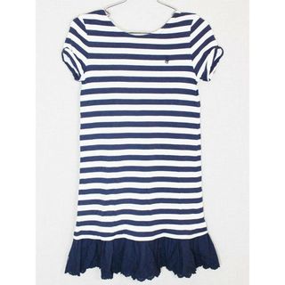 ラルフローレン(Ralph Lauren)の[ラルフローレン/Ralph Lauren]110cm 半袖ワンピース 紺×白【中古】子供服 キッズ kids 女の子 夏 516032 onepi(ワンピース)