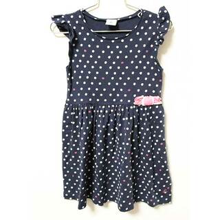 プチバトー(PETIT BATEAU)の《プチバトー/PETIT BATEAU》110cm ノースリーブワンピース 紺×白【中古】子供服 キッズ kids 女の子 夏 035032 onepi(ワンピース)