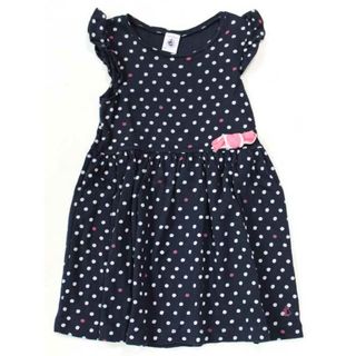 プチバトー(PETIT BATEAU)の☆プチバトー/PETIT BATEAU☆104cm 半袖ワンピース 紺×白 【中古】子供服 キッズ kids 女の子 夏 035032 onepi(ワンピース)