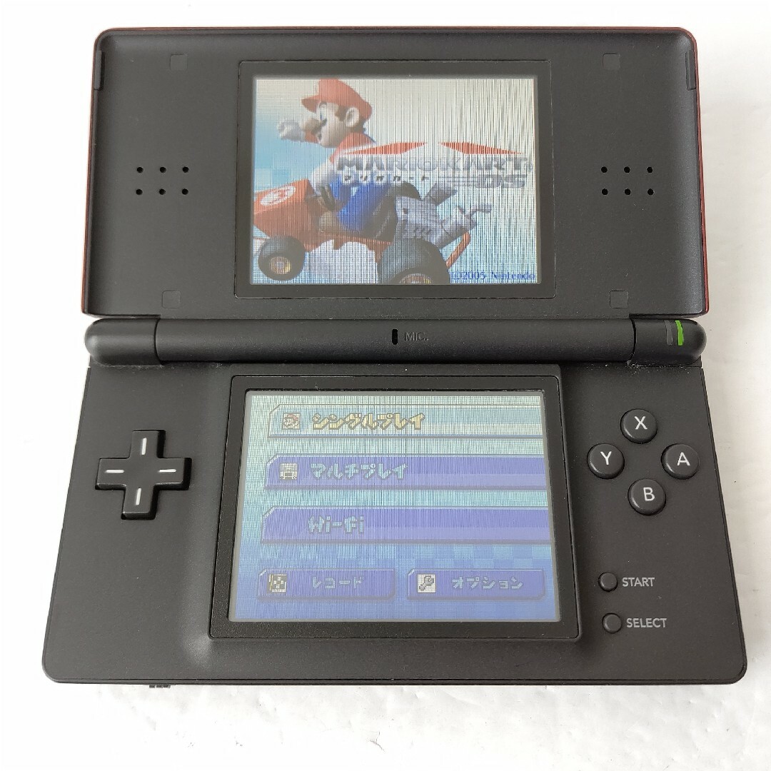 ニンテンドーDS(ニンテンドーDS)の北米版　Nintendo　ニンテンドーDSlite クリムゾンブラック　美品 エンタメ/ホビーのゲームソフト/ゲーム機本体(携帯用ゲーム機本体)の商品写真