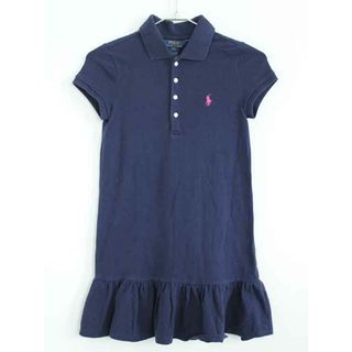 ラルフローレン(Ralph Lauren)の†ラルフローレン/Ralph Lauren†130cm(S) 半袖ワンピース/ポロワンピース 紺【中古】子供服 キッズ kids 女の子 夏 616032 onepi(ワンピース)