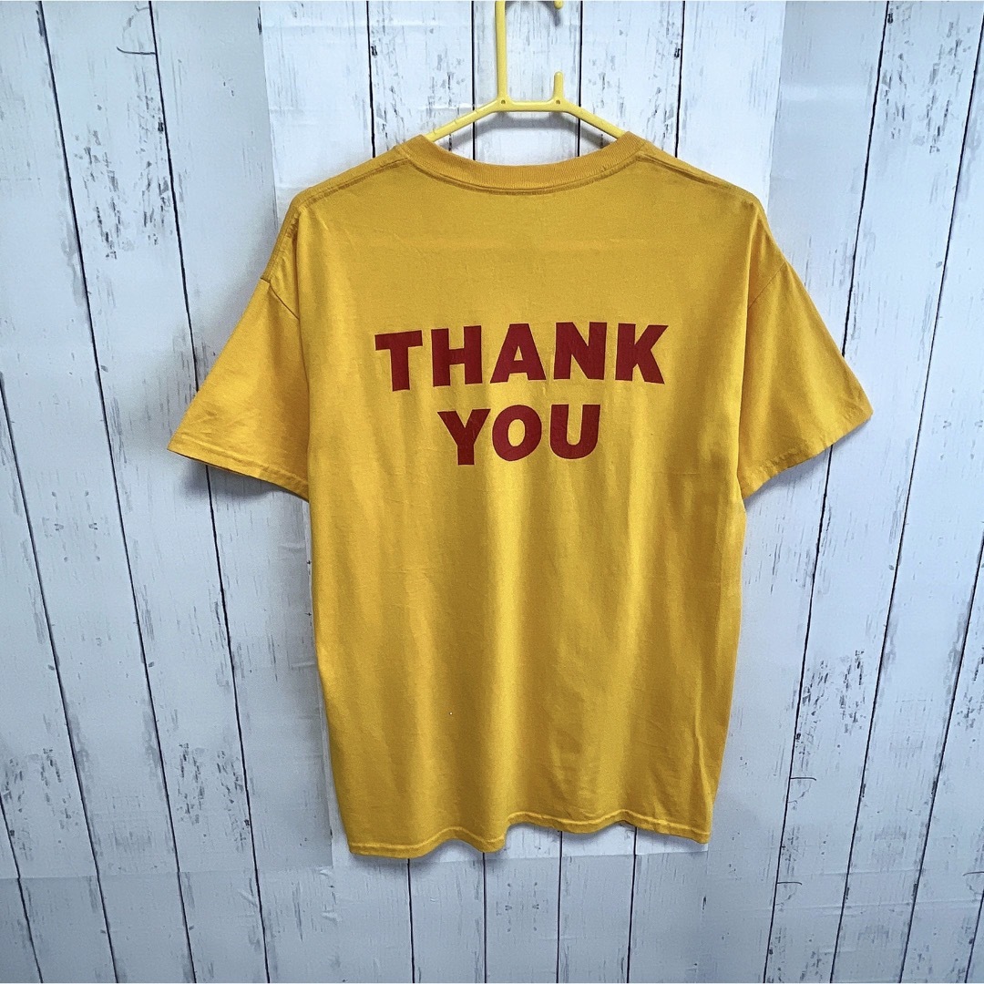 GILDAN(ギルタン)のUSA古着　GILDAN　Tシャツ　イエロー　黄色　マスタード　プリント　ロゴ メンズのトップス(Tシャツ/カットソー(半袖/袖なし))の商品写真